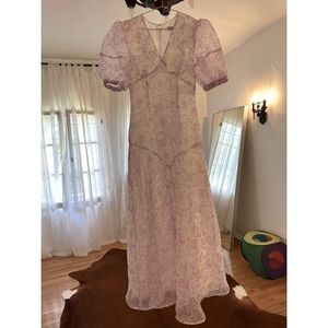 Purple floral maxi dress size S - never worn BNWT